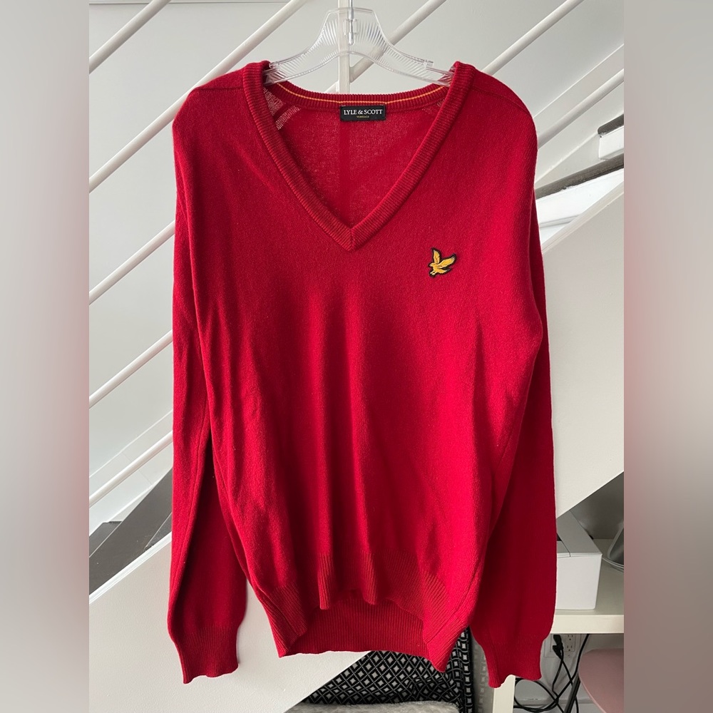 Lyle & Scott V Neck Wool Jumper